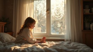 «Мам, а кто нарисовал тут?» — с любопытством спросила Ира, указывая на загадочные узоры на стекле.