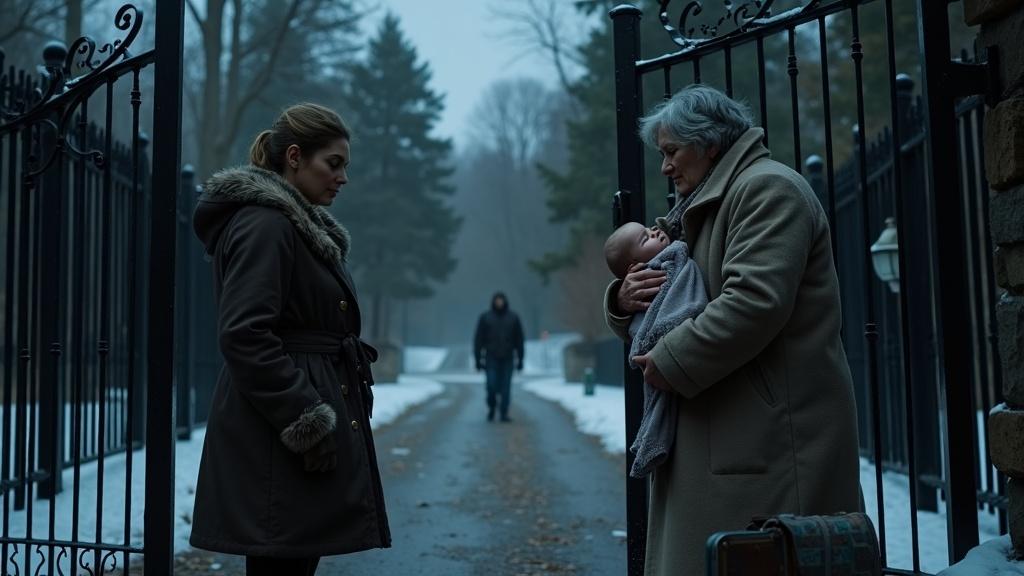 «А ДНК‑тест мы уже сделали» — хладнокровно сообщила свекровь на крыльце особняка, заявив, что ребёнок не от Олега