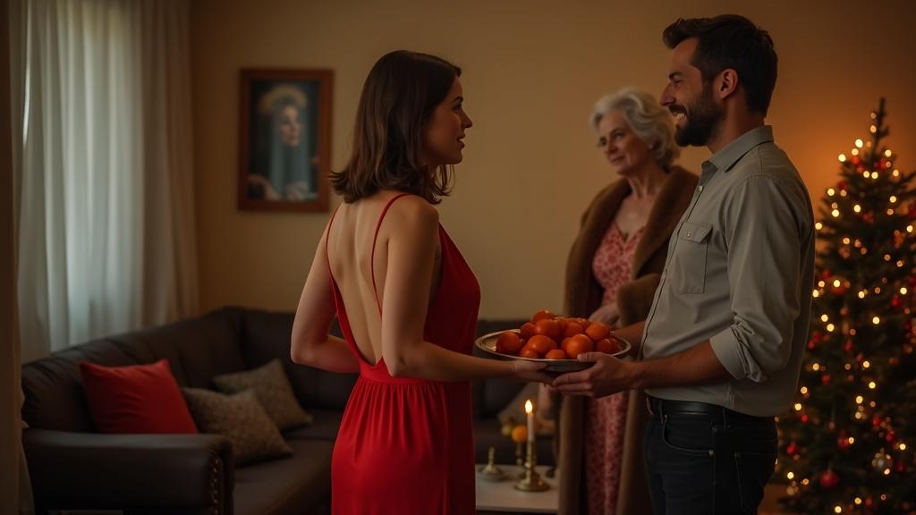 «Ты… ты купил шубу? Наши деньги?» — с уколом в голосе спросила Ольга, ставя поднос на стол