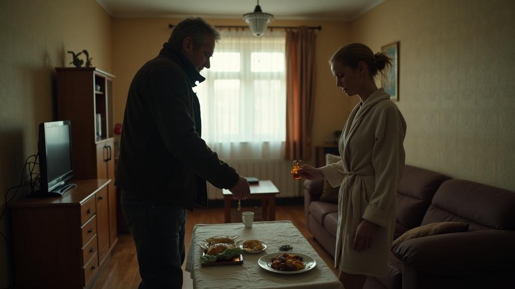 «Я ухожу» — сказал он спокойно, и она замерла в глухой тишине