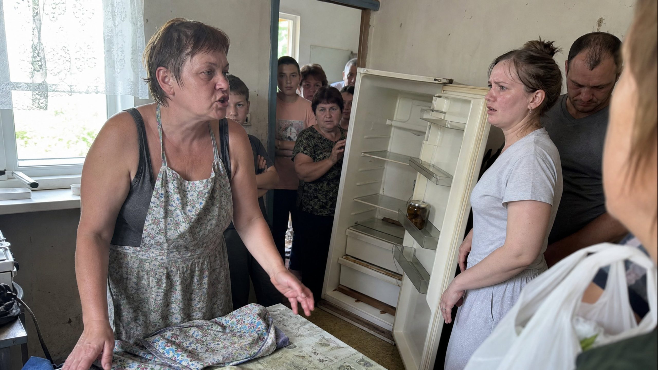 «Сергей, ты вообще замечаешь, что после них остаётся?» — сказала она, глядя на кухню, заваленную посудой