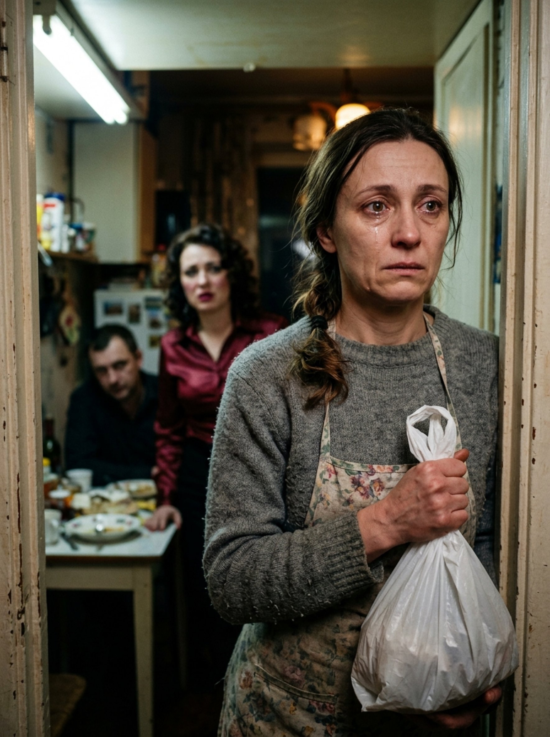 "Какая красная рыба? Какие шестнадцать человек?" — воскликнула Марина, замерев с ножом над разделочной доской